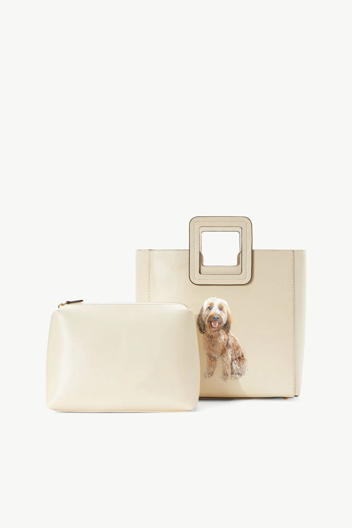 CUSTOM SHIRLEY LEATHER BAG | CREAM sold by STAUD product image thumbnail 4