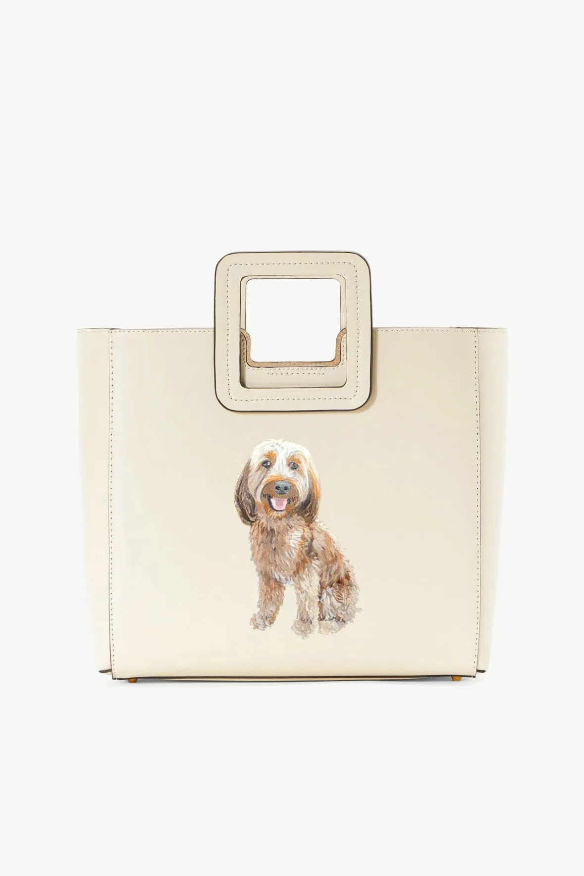 CUSTOM SHIRLEY LEATHER BAG | CREAM sold by STAUD product image thumbnail 3