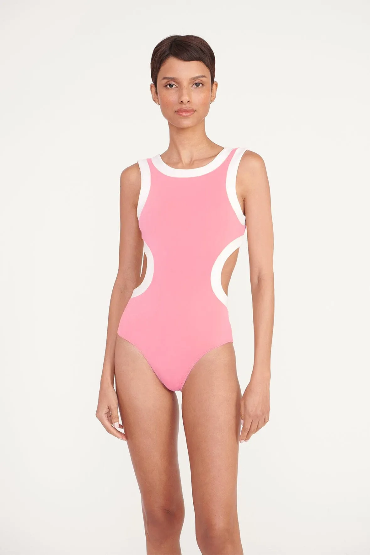 DOLCE ONE PIECE | CORAL PINK WHITE sold by STAUD product image thumbnail 2