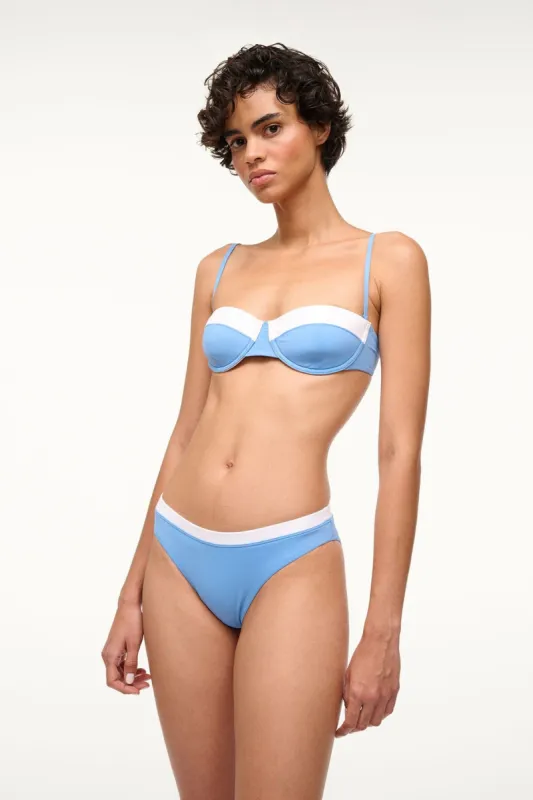 JO BALCONETTE BIKINI TOP | AZURE WHITE sold by STAUD