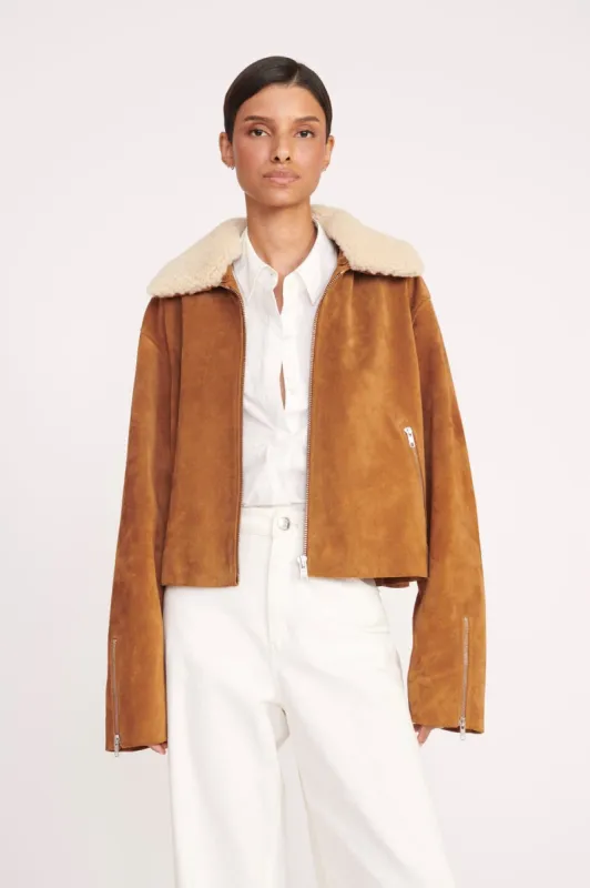 LENORA JACKET | TAN sold by STAUD