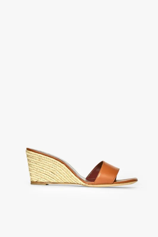 BILLIE ESPADRILLE WEDGE | NATURAL TAN sold by STAUD