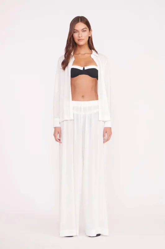 MARZA COVERUP PANT | WHITE sold by STAUD