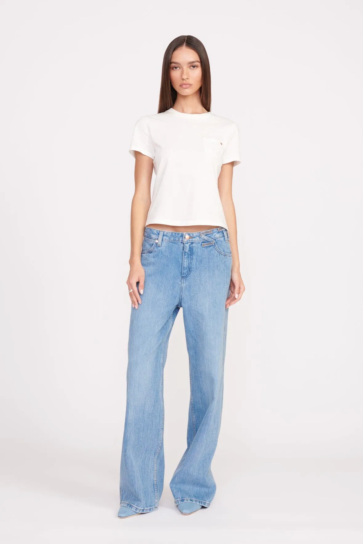 STAUD + WRANGLER THE W TEE | WHITE sold by STAUD product image thumbnail 2