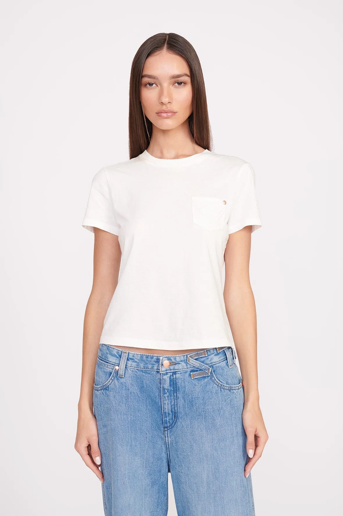 STAUD + WRANGLER THE W TEE | WHITE sold by STAUD