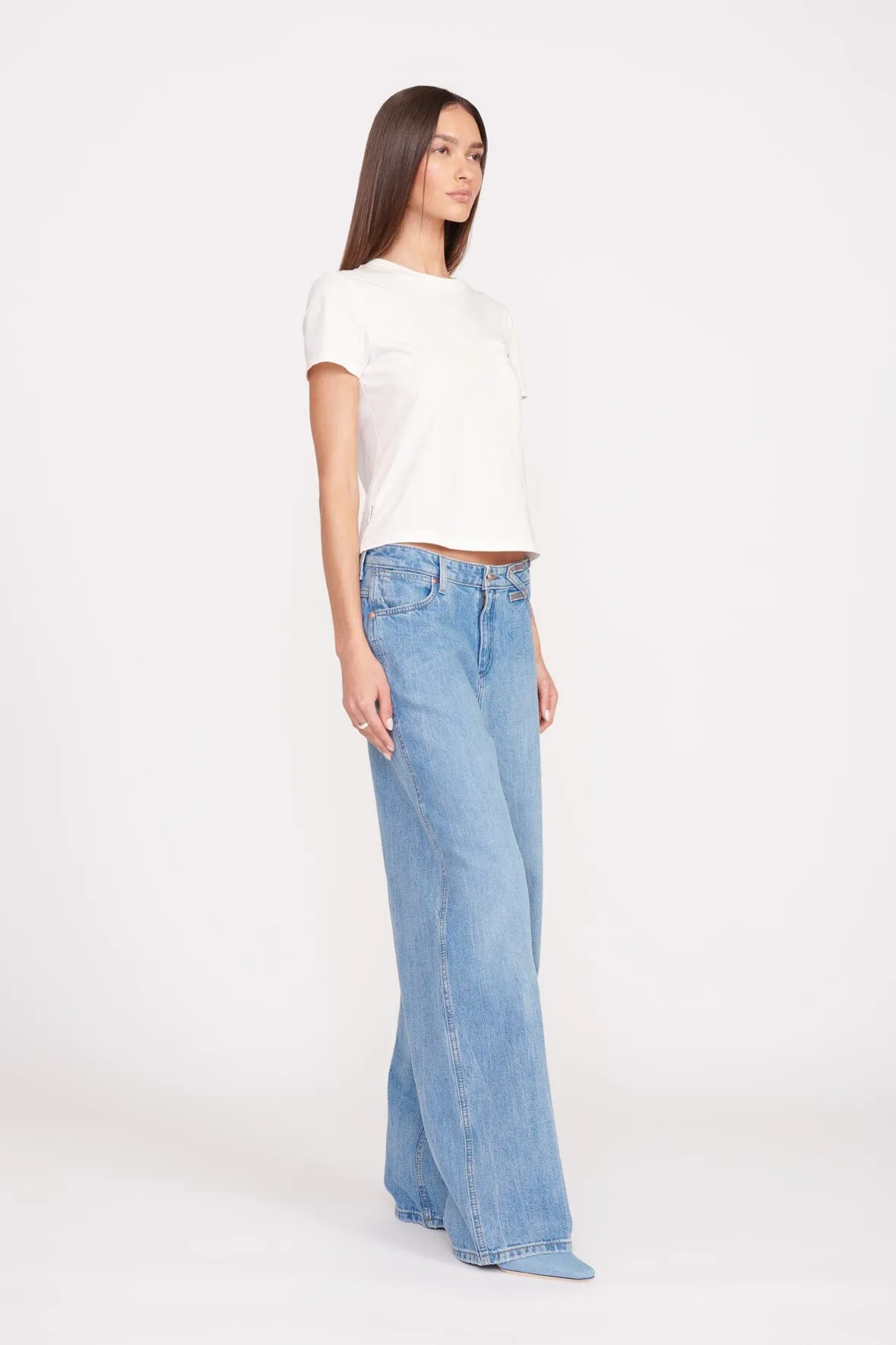 STAUD + WRANGLER THE W TEE | WHITE sold by STAUD product image thumbnail 4