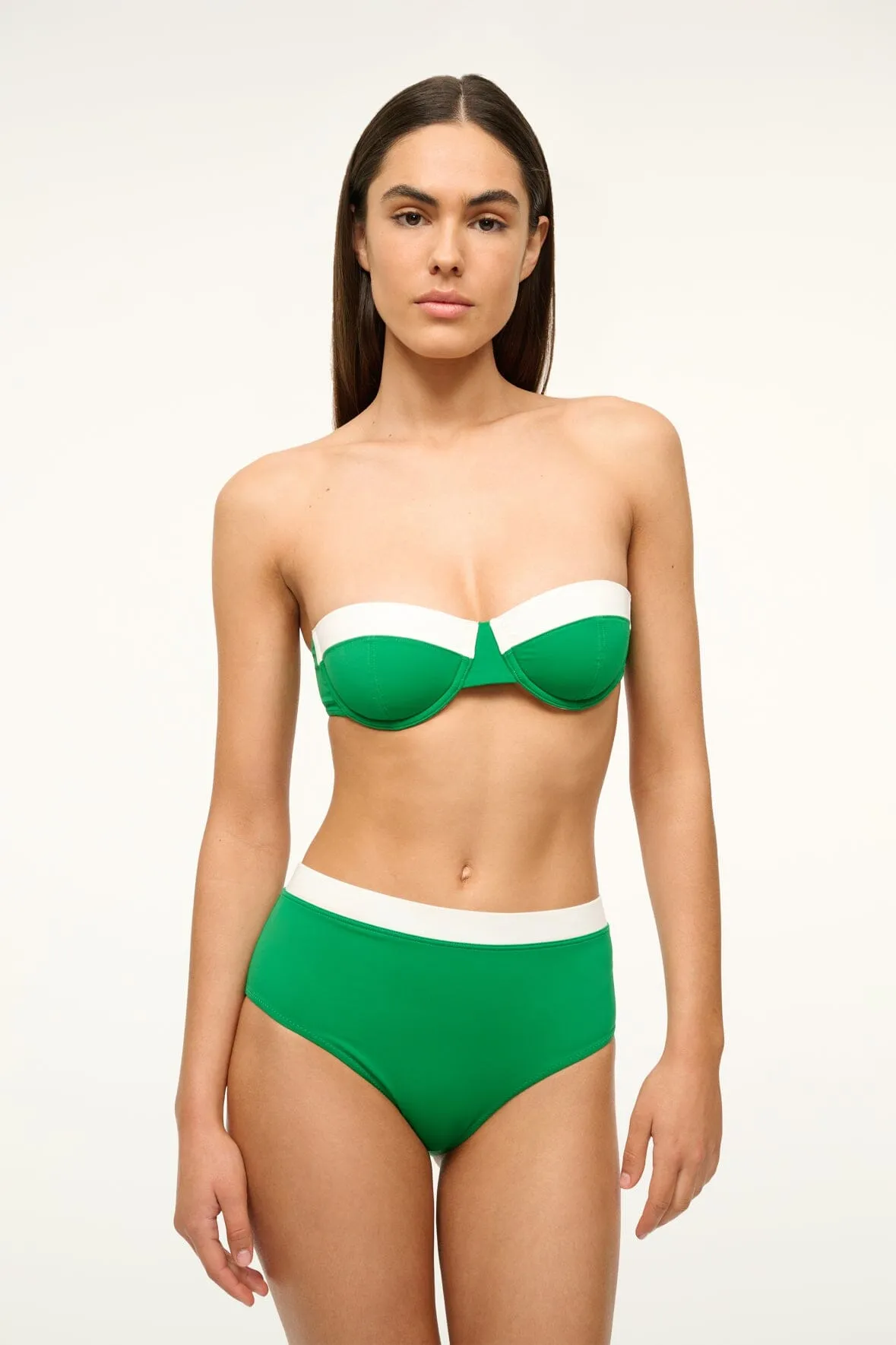 JO BALCONETTE TOP | VERT WHITE sold by STAUD product image thumbnail 3