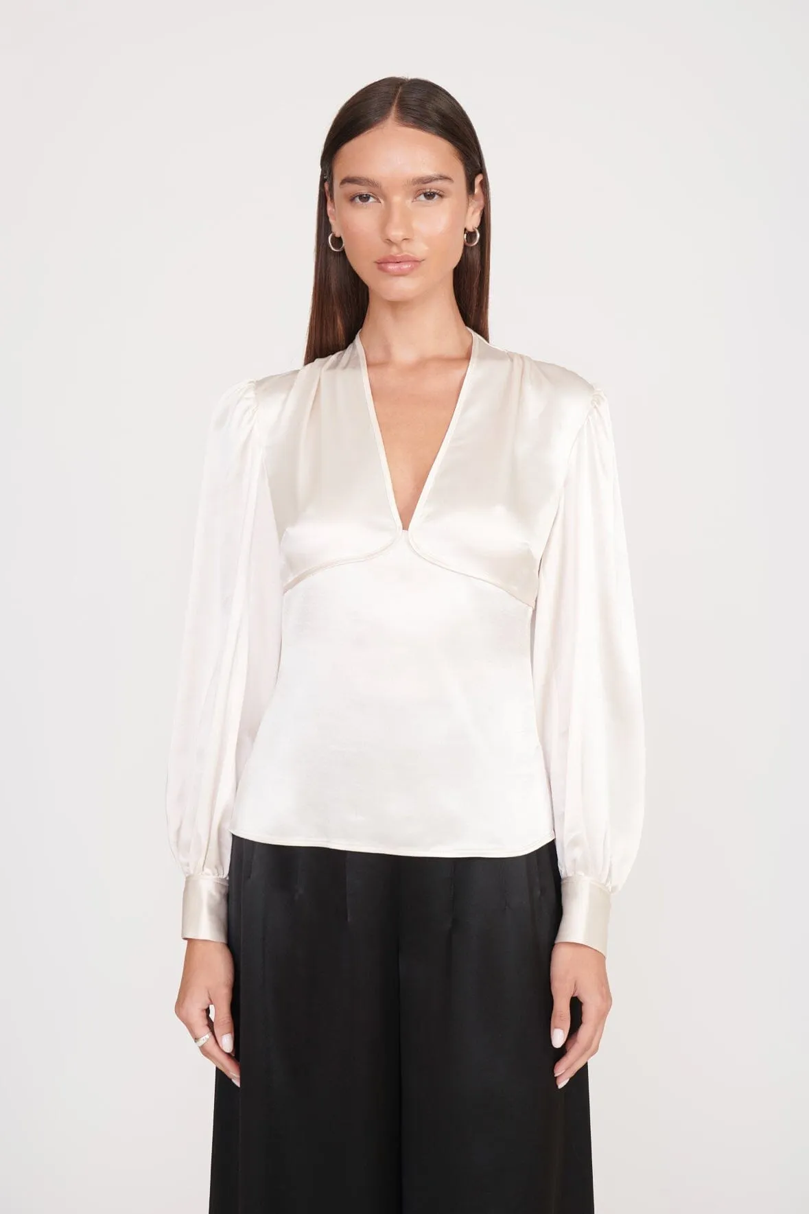 ROSENDA TOP | IVORY sold by STAUD product image thumbnail 5