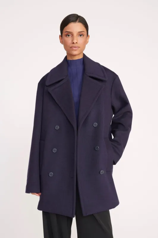 ELORA PEACOAT | NAVY sold by STAUD