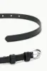 SLIM MOON BUCKLE BELT - 13MM | BLACK SILVER sold by STAUD