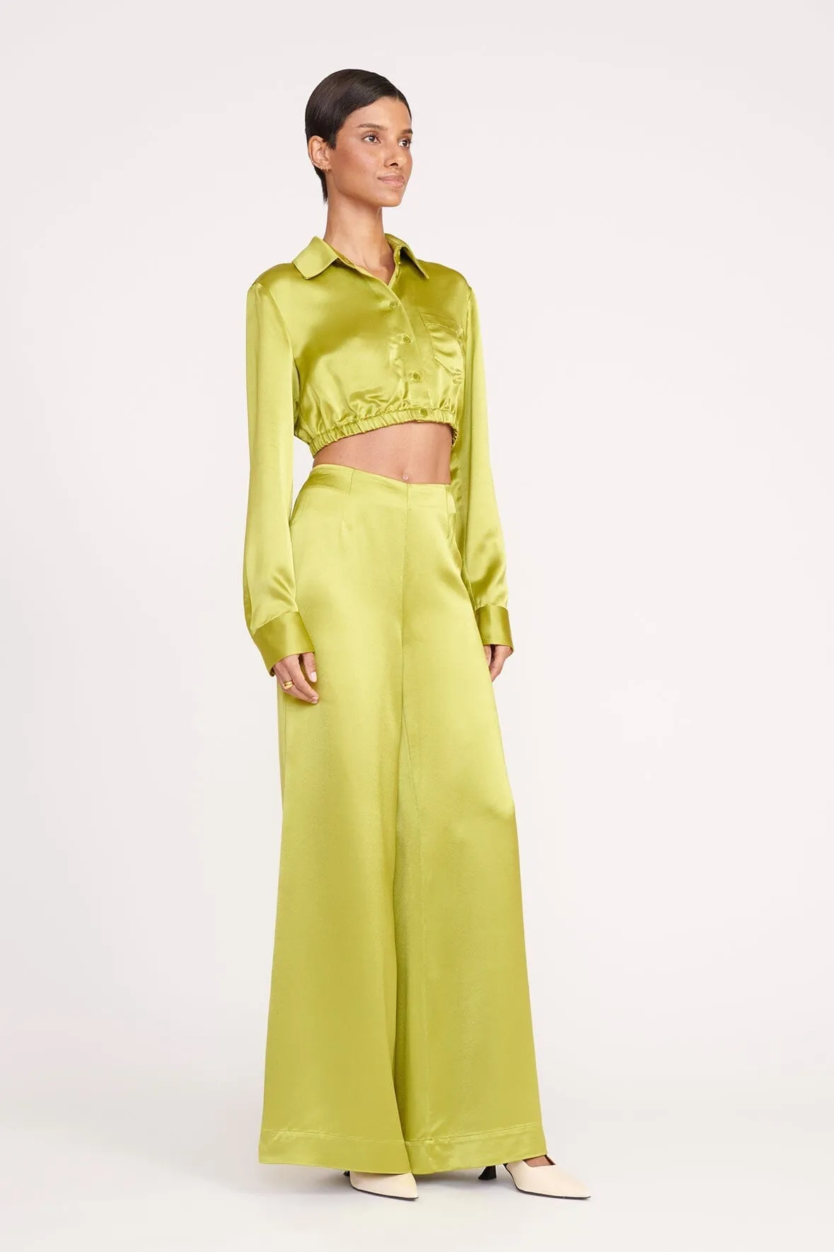 LUKE PANT | GARDEN MOSS sold by STAUD product image thumbnail 3