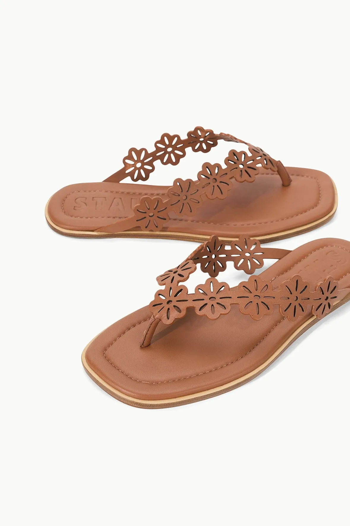 DANTE FLORAL THONG SLIDE | TAN sold by STAUD product image thumbnail 3