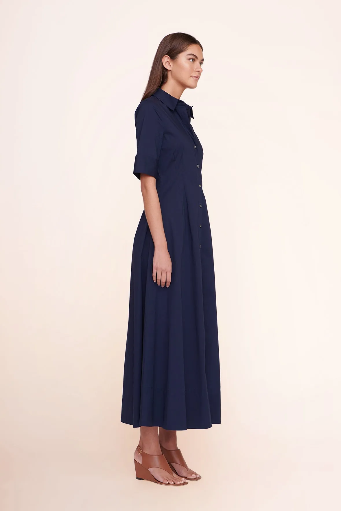 JOAN MAXI DRESS | NAVY sold by STAUD product image thumbnail 3