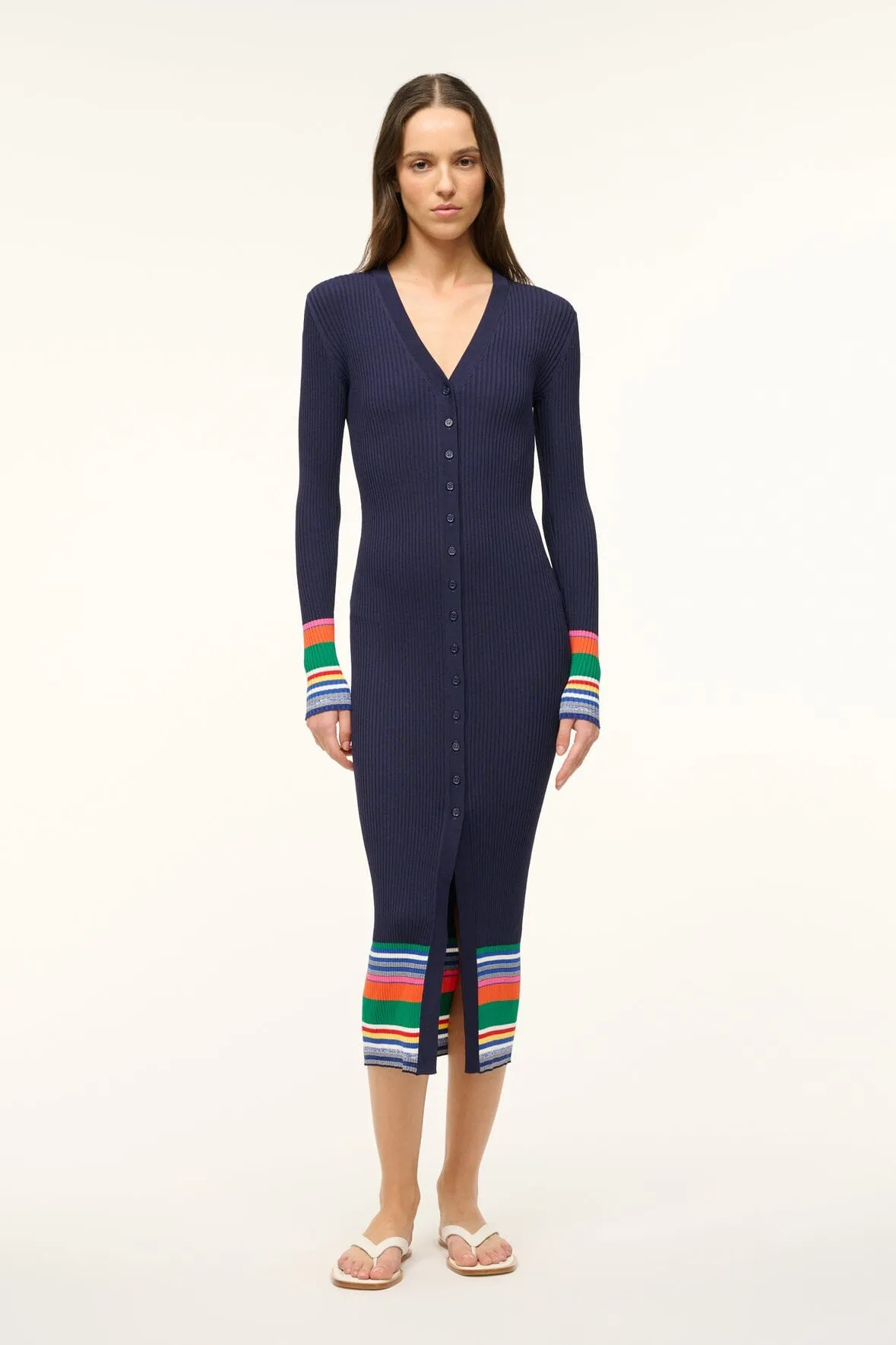 SHOKO SWEATER | NAVY MULTI sold by STAUD