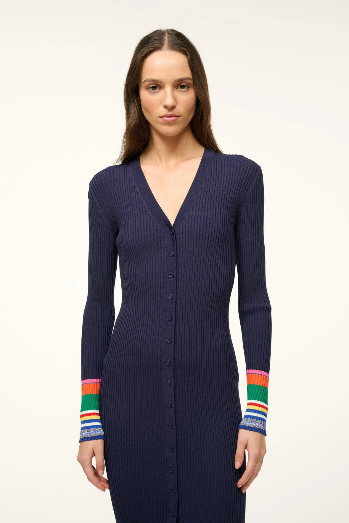 SHOKO SWEATER | NAVY MULTI sold by STAUD product image thumbnail 2