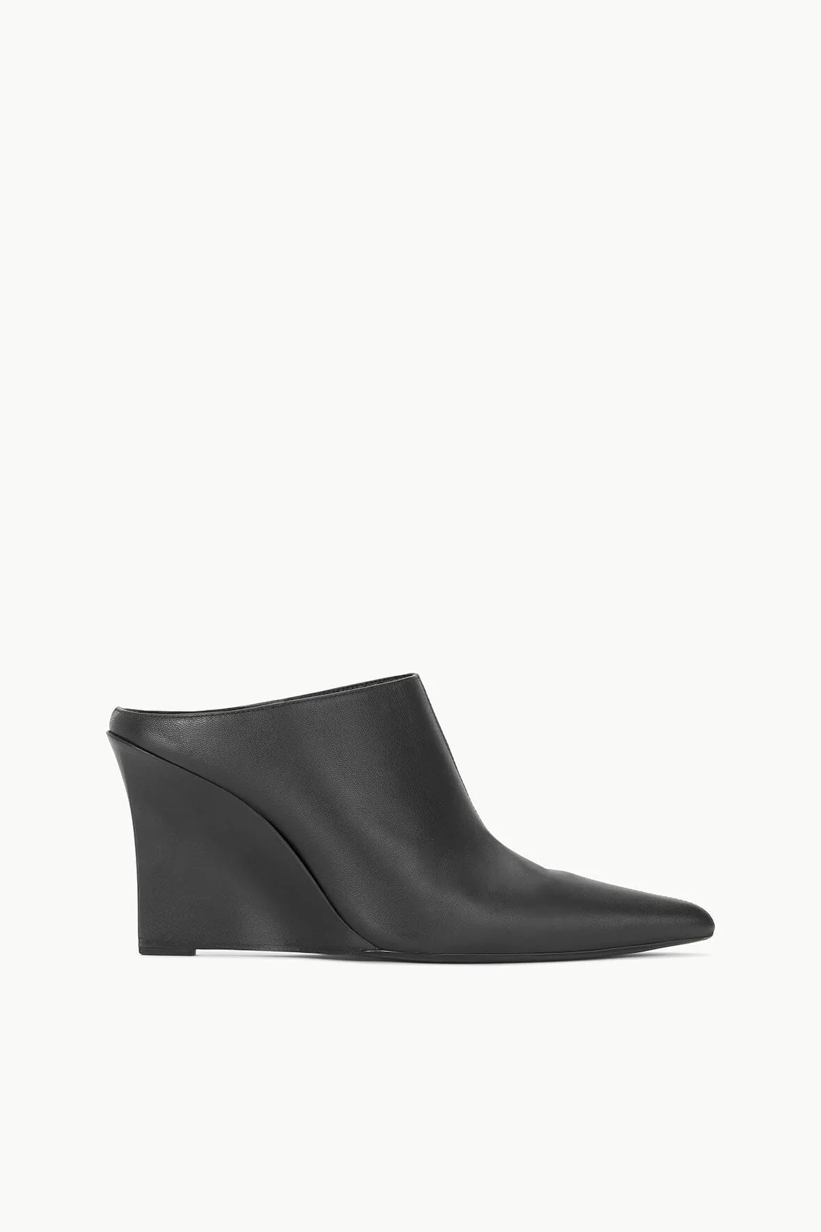VESPER WEDGE MULE | BLACK sold by STAUD