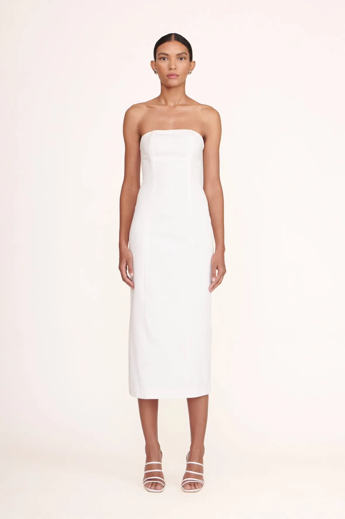 ANISE HEEL | WHITE SATIN sold by STAUD product image thumbnail 4