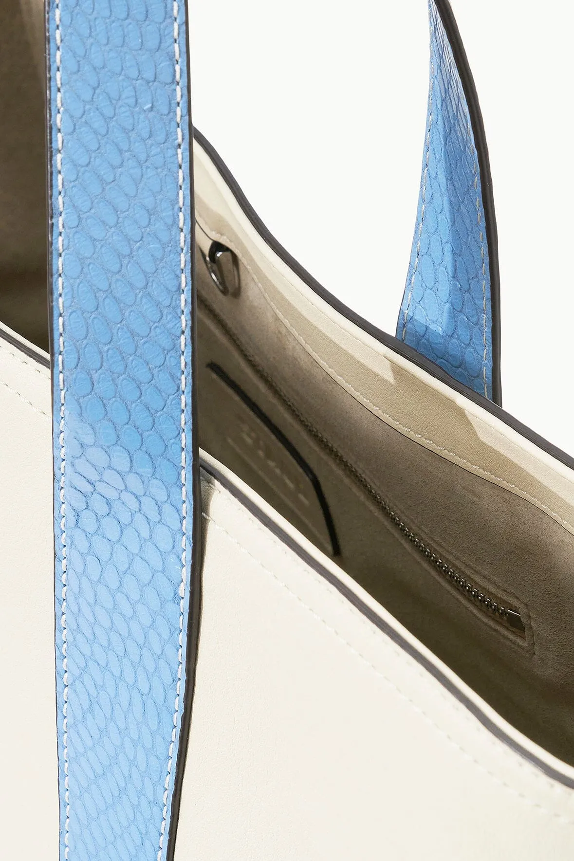 CUSTOM ALLORA TOTE | CREAM STAUD BLUE sold by STAUD product image thumbnail 4