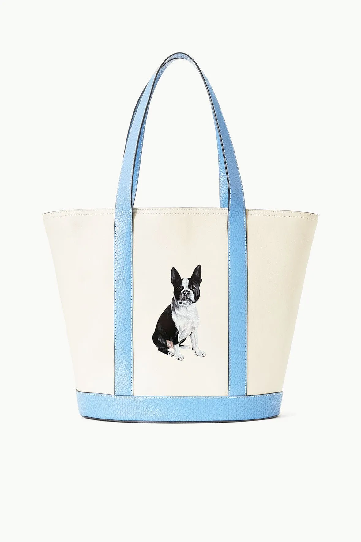 CUSTOM ALLORA TOTE | CREAM STAUD BLUE sold by STAUD