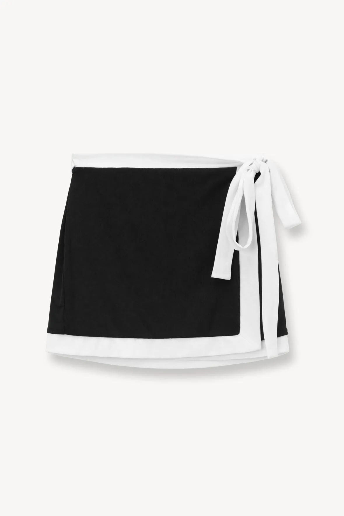 GRETCHEN COVERUP WRAP SKIRT | BLACK WHITE sold by STAUD product image thumbnail 4