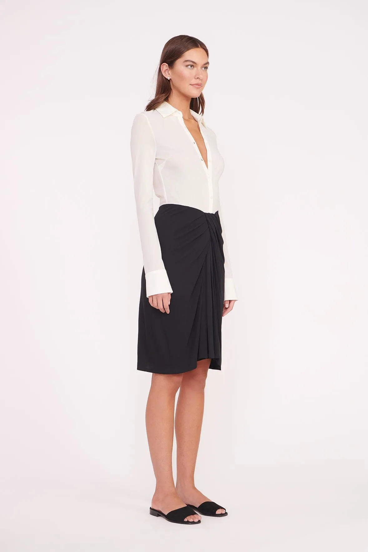 BRENDAN DRESS | WHITE BLACK sold by STAUD product image thumbnail 3