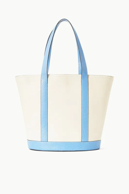 ALLORA TOTE | CREAM STAUD BLUE sold by STAUD