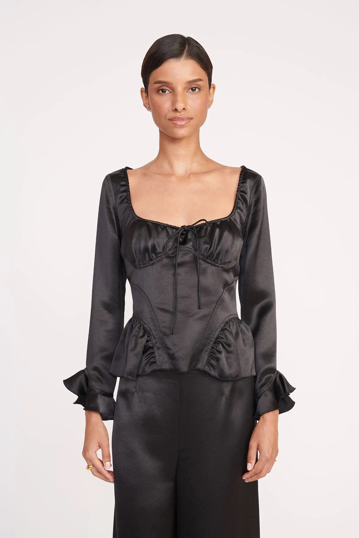 TOYA TOP | BLACK sold by STAUD product image thumbnail 5