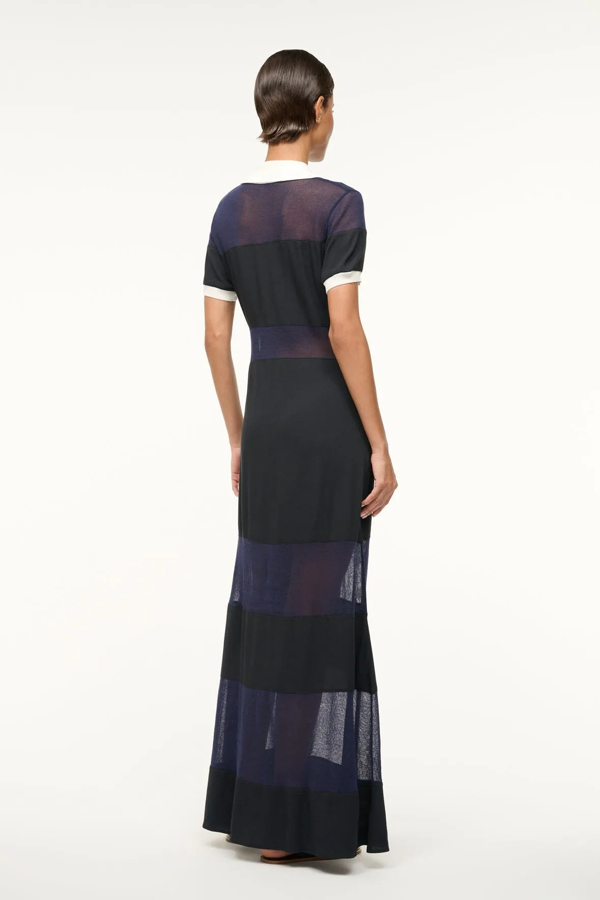 QUAINT DRESS | BLACK NAVY IVORY sold by STAUD product image thumbnail 3