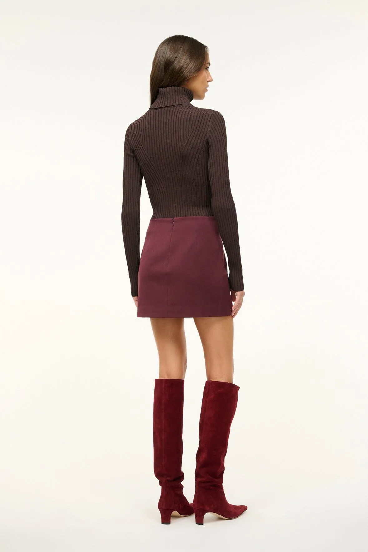 ANNETTE SKIRT | MERLOT sold by STAUD product image thumbnail 3
