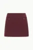 ANNETTE SKIRT | MERLOT sold by STAUD
