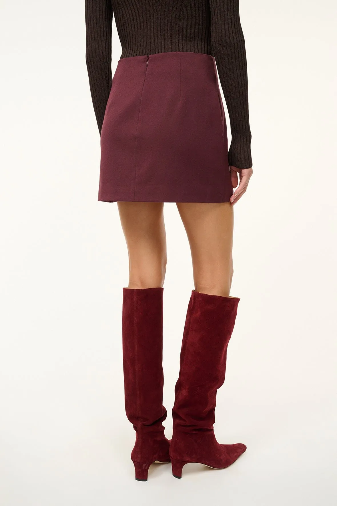 ANNETTE SKIRT | MERLOT sold by STAUD product image thumbnail 4