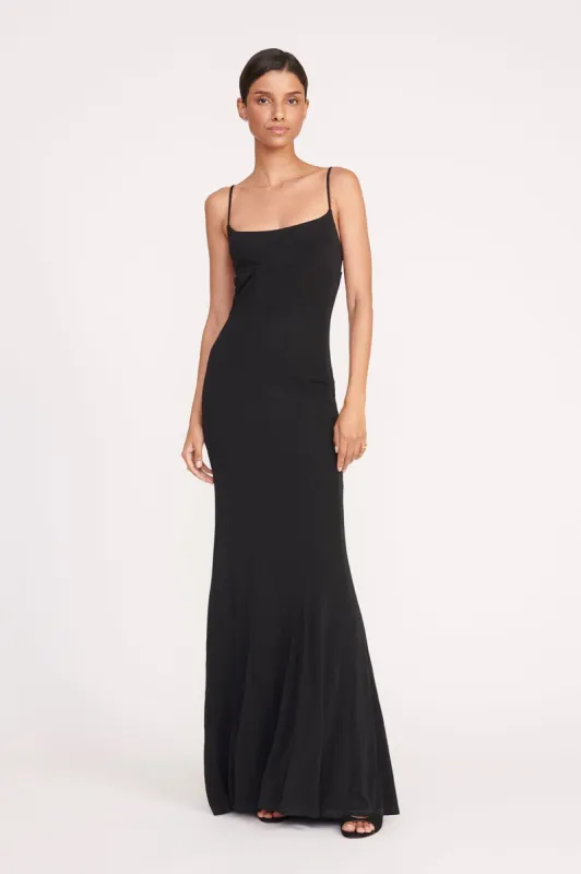 LAUREN DRESS | BLACK sold by STAUD