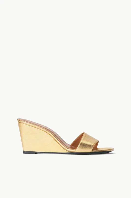 BILLIE WEDGE | GOLD sold by STAUD