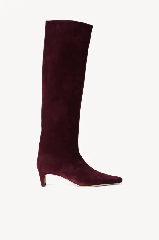 WALLY BOOT | PLUM SUEDE sold by STAUD