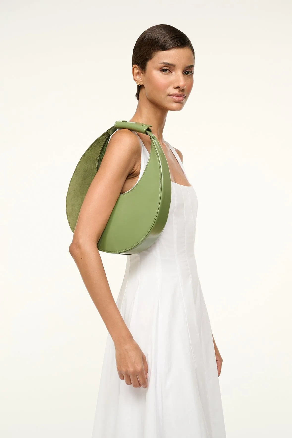 MOON SPLIT TOTE BAG | AVOCADO sold by STAUD product image thumbnail 4