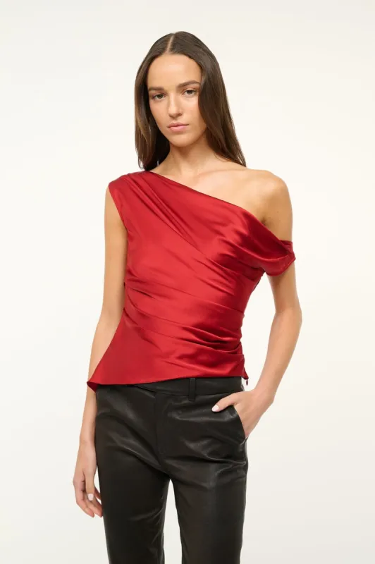 PHARE SILK TOP | ROUGE sold by STAUD