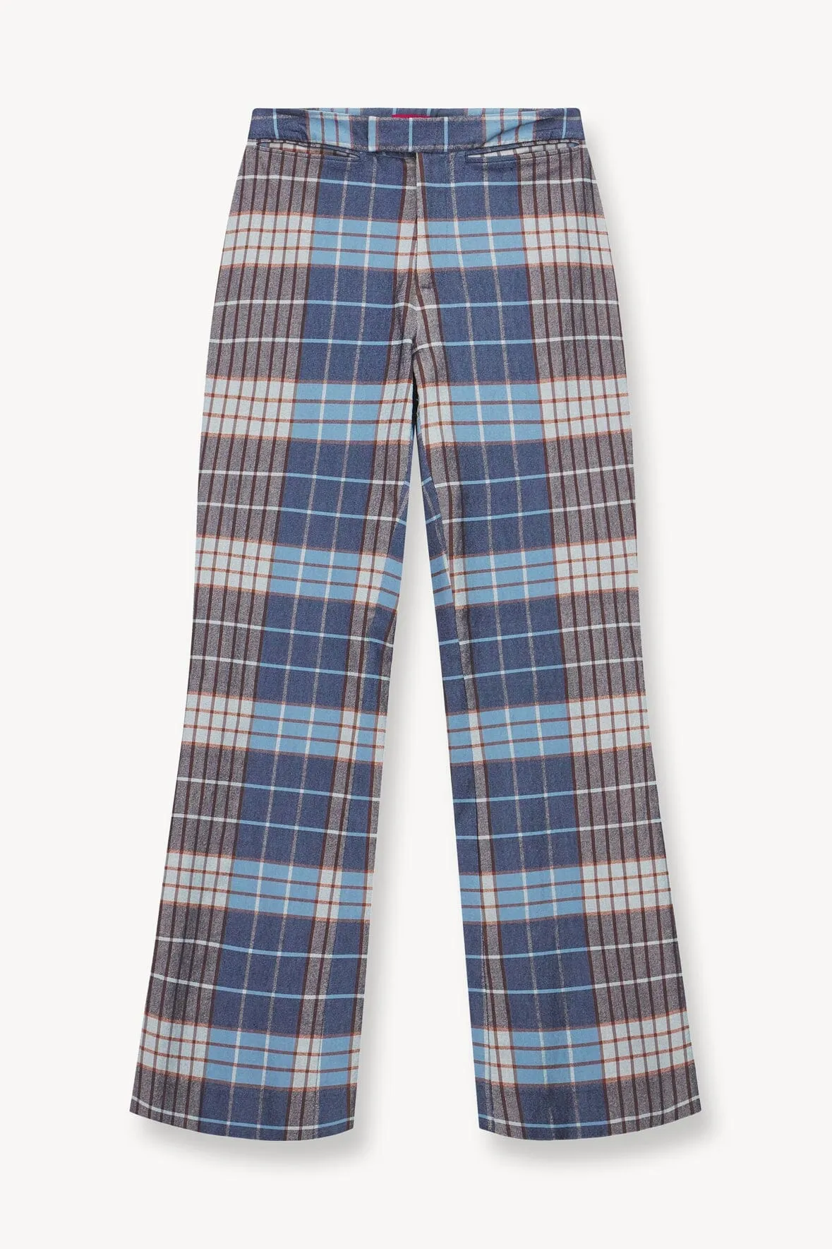 PIROUETTE PANT | FRENCH BLUE MEGA PLAID sold by STAUD product image thumbnail 4