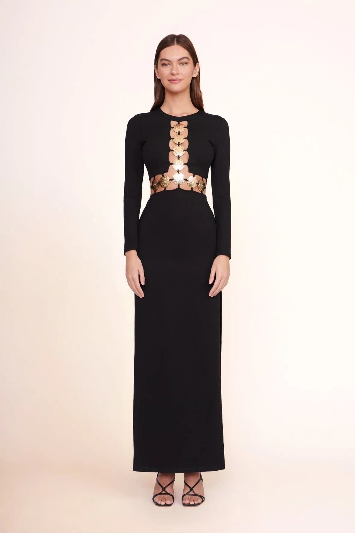 DELPHINE DRESS | BLACK sold by STAUD