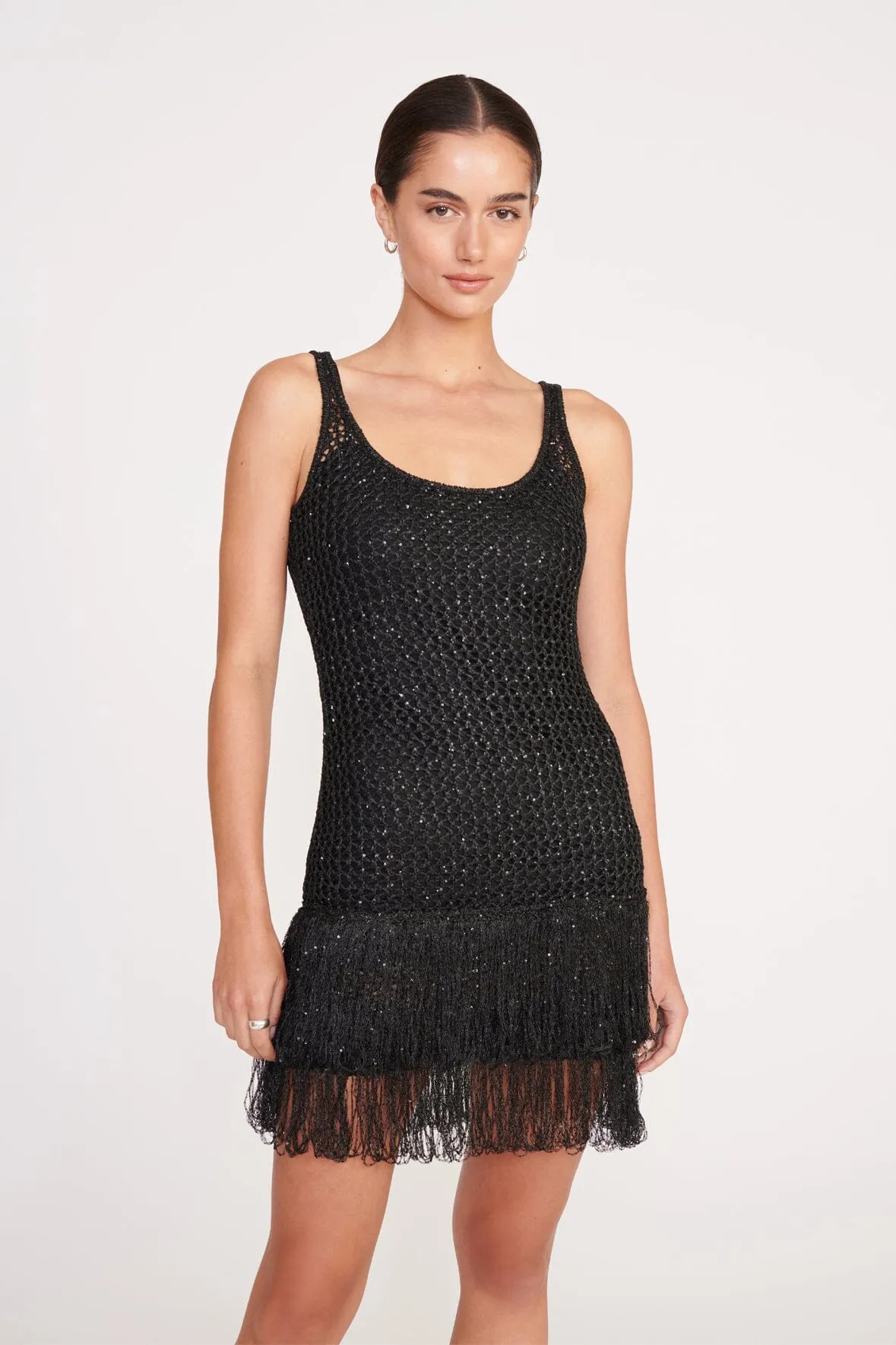 NOVA DRESS | BLACK sold by STAUD