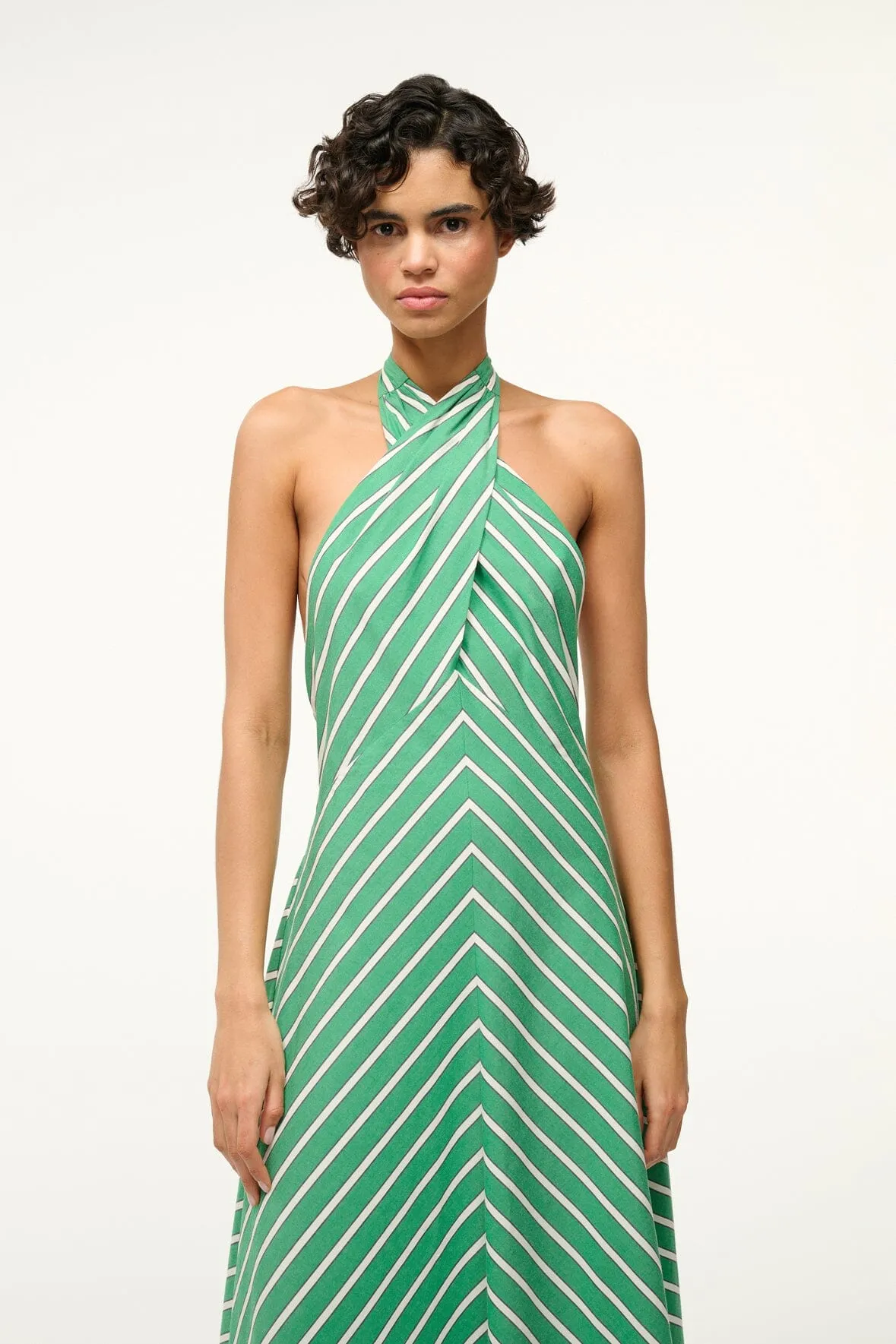 DAWN DRESS | SEAWEED STRIPE sold by STAUD product image thumbnail 2