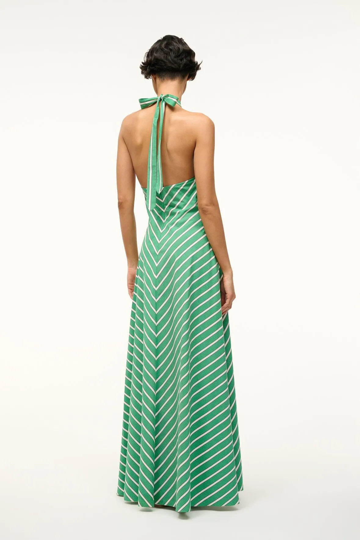 DAWN DRESS | SEAWEED STRIPE sold by STAUD product image thumbnail 4