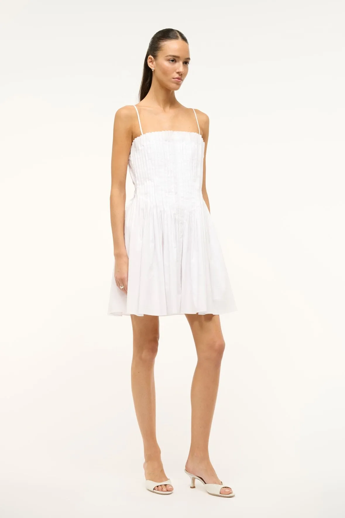 MINI BELLA DRESS | WHITE sold by STAUD product image thumbnail 4