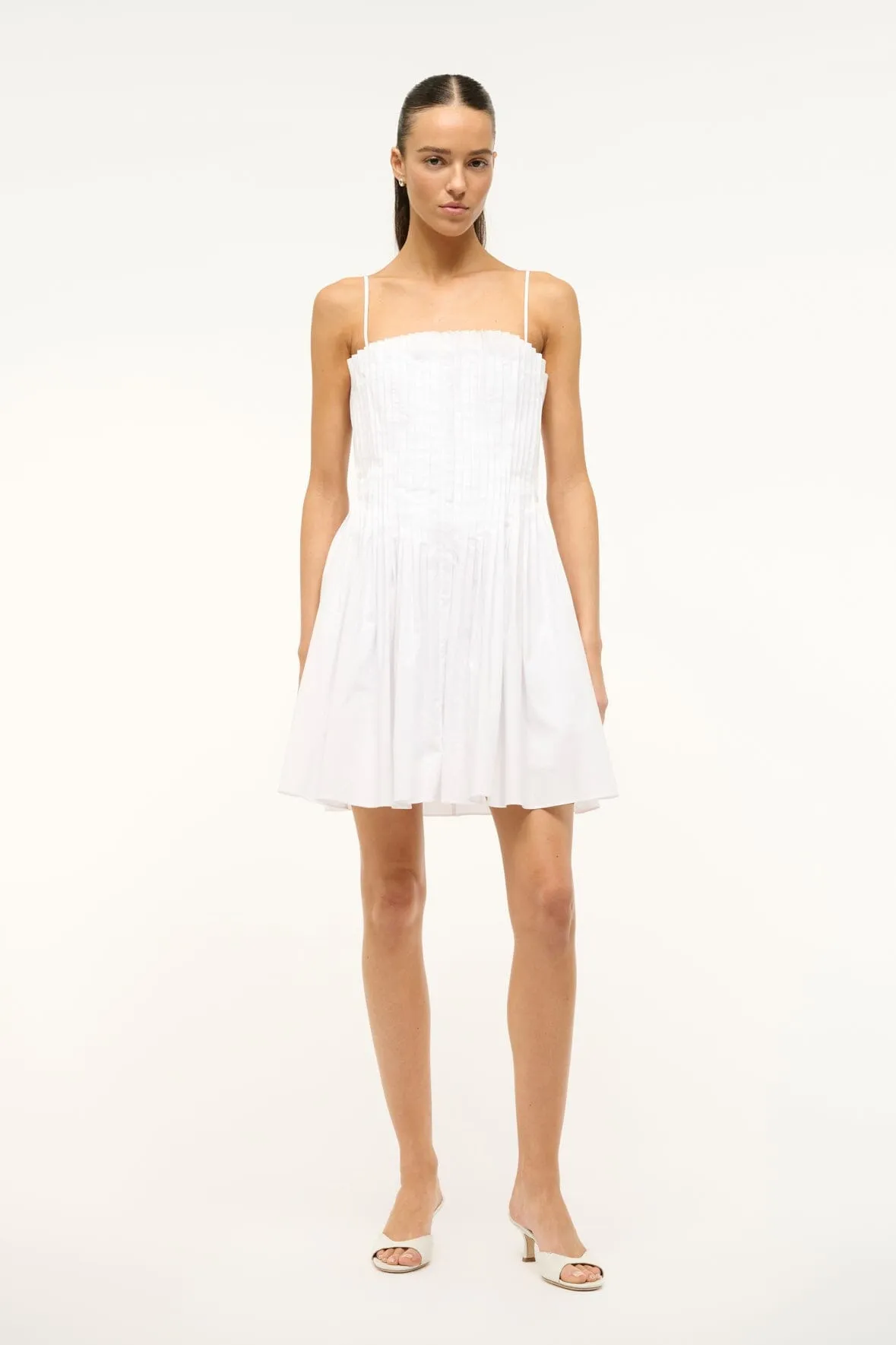 MINI BELLA DRESS | WHITE sold by STAUD