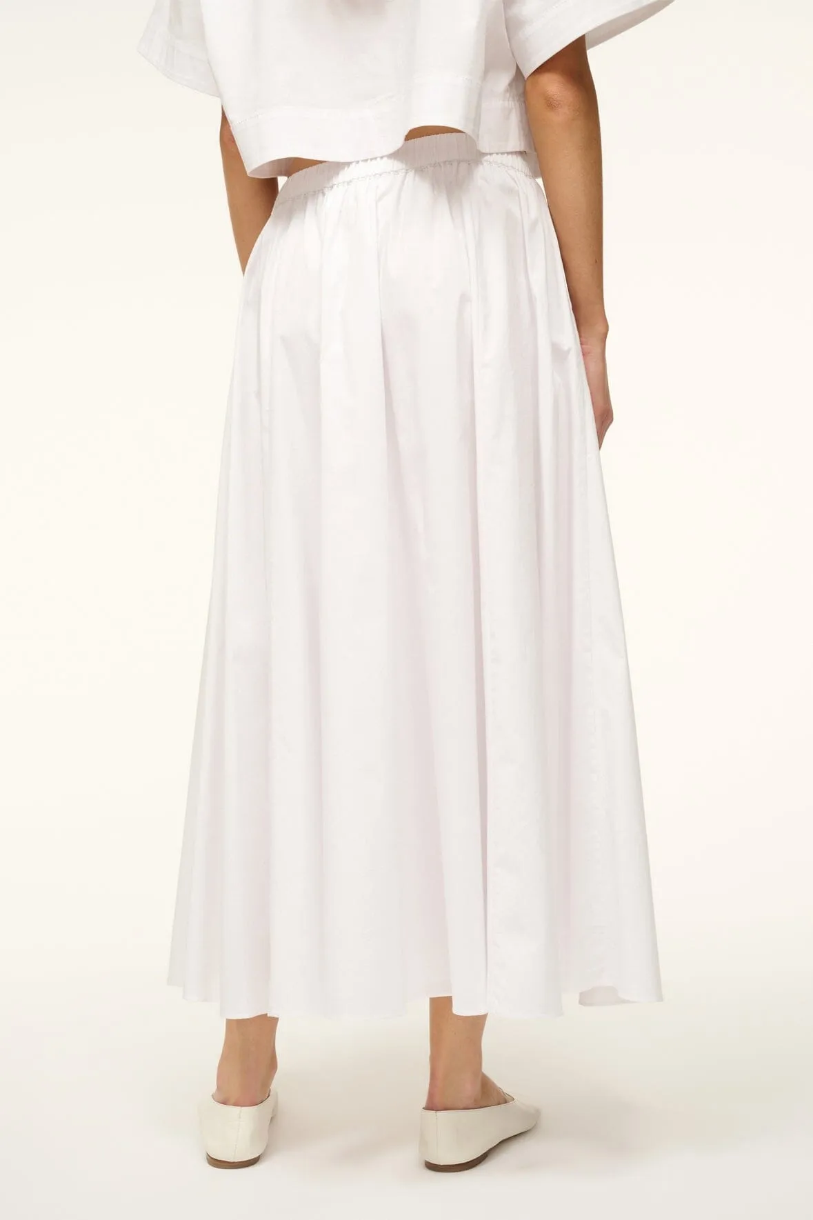 EDEN SKIRT | WHITE sold by STAUD product image thumbnail 3
