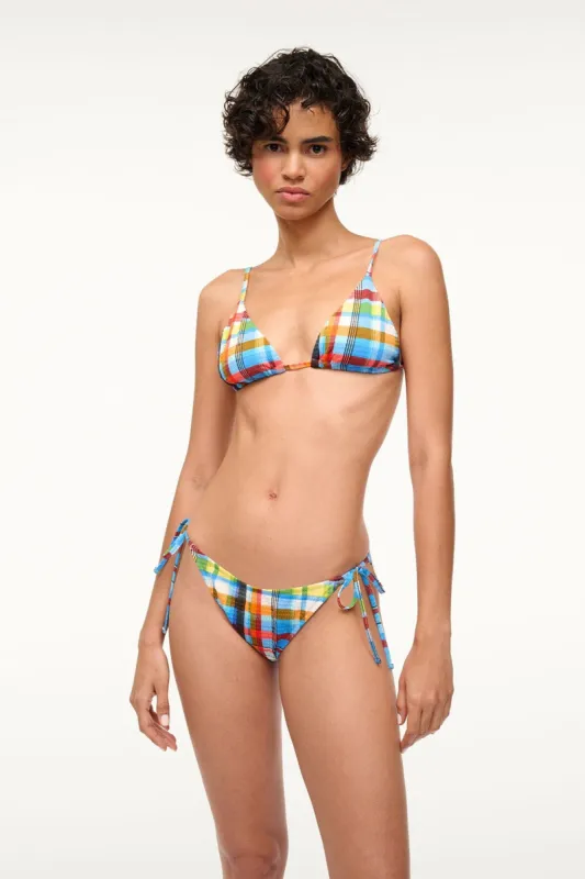 ALEXIS TRIANGLE TOP | MADRAS PLAID sold by STAUD