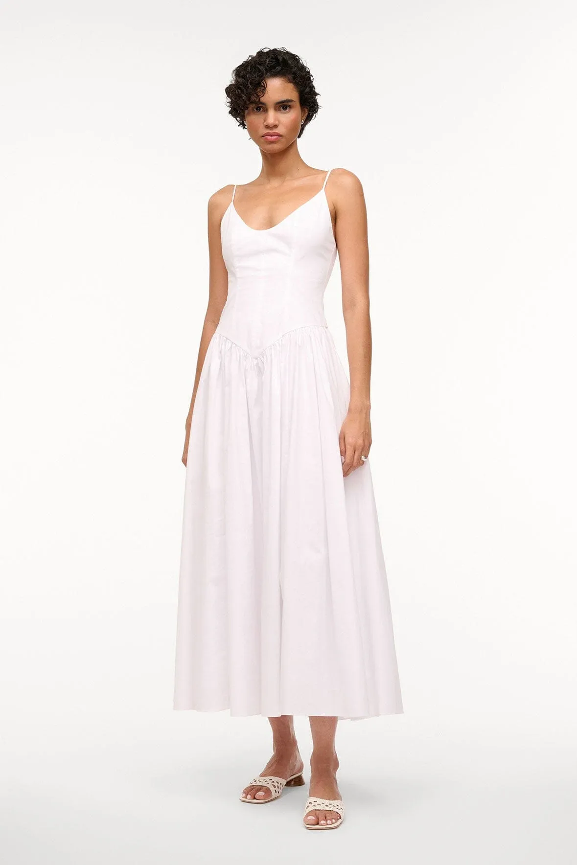 DENA DRESS | WHITE sold by STAUD