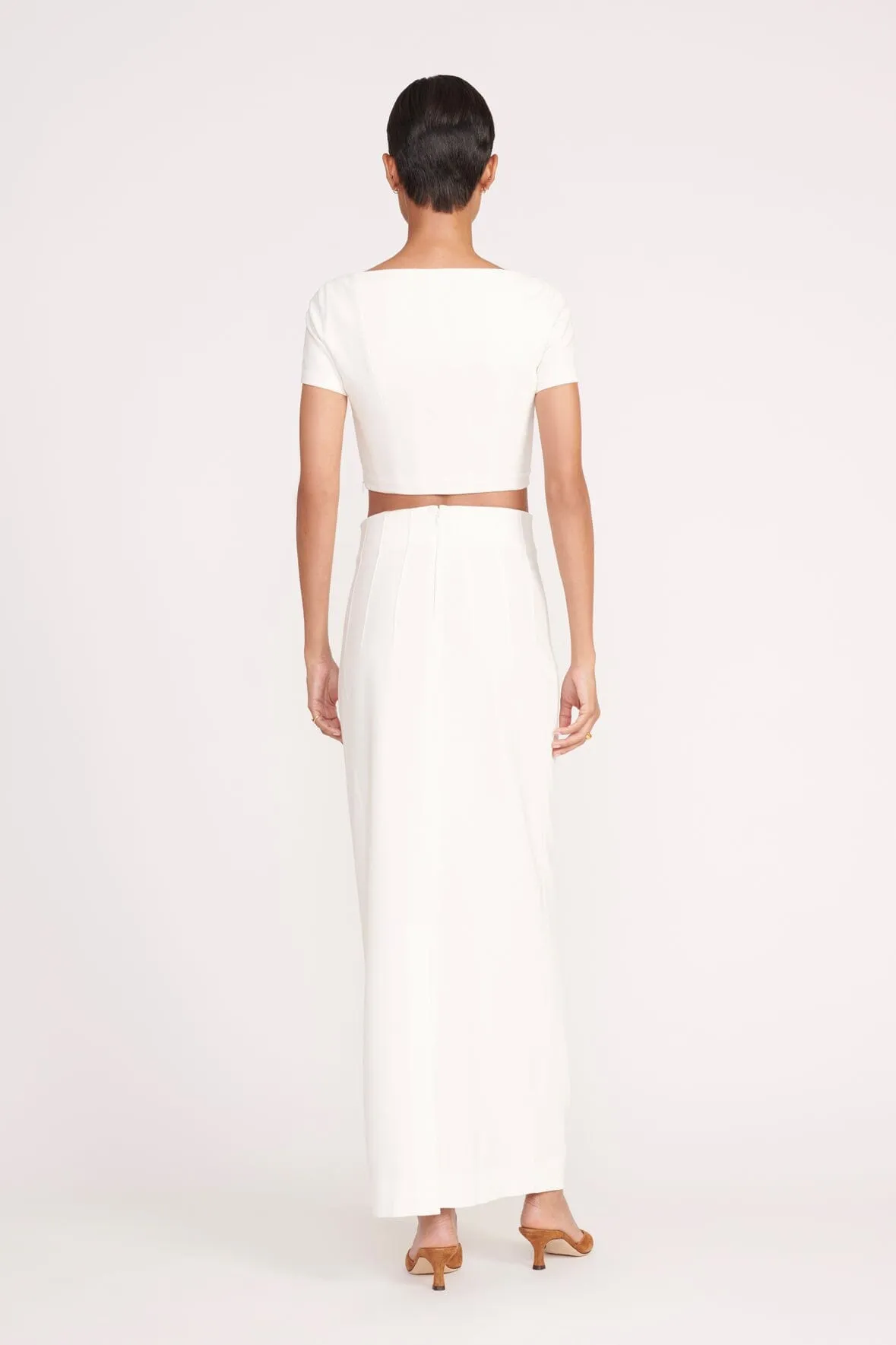 JEREMIAH SKIRT | IVORY sold by STAUD product image thumbnail 3