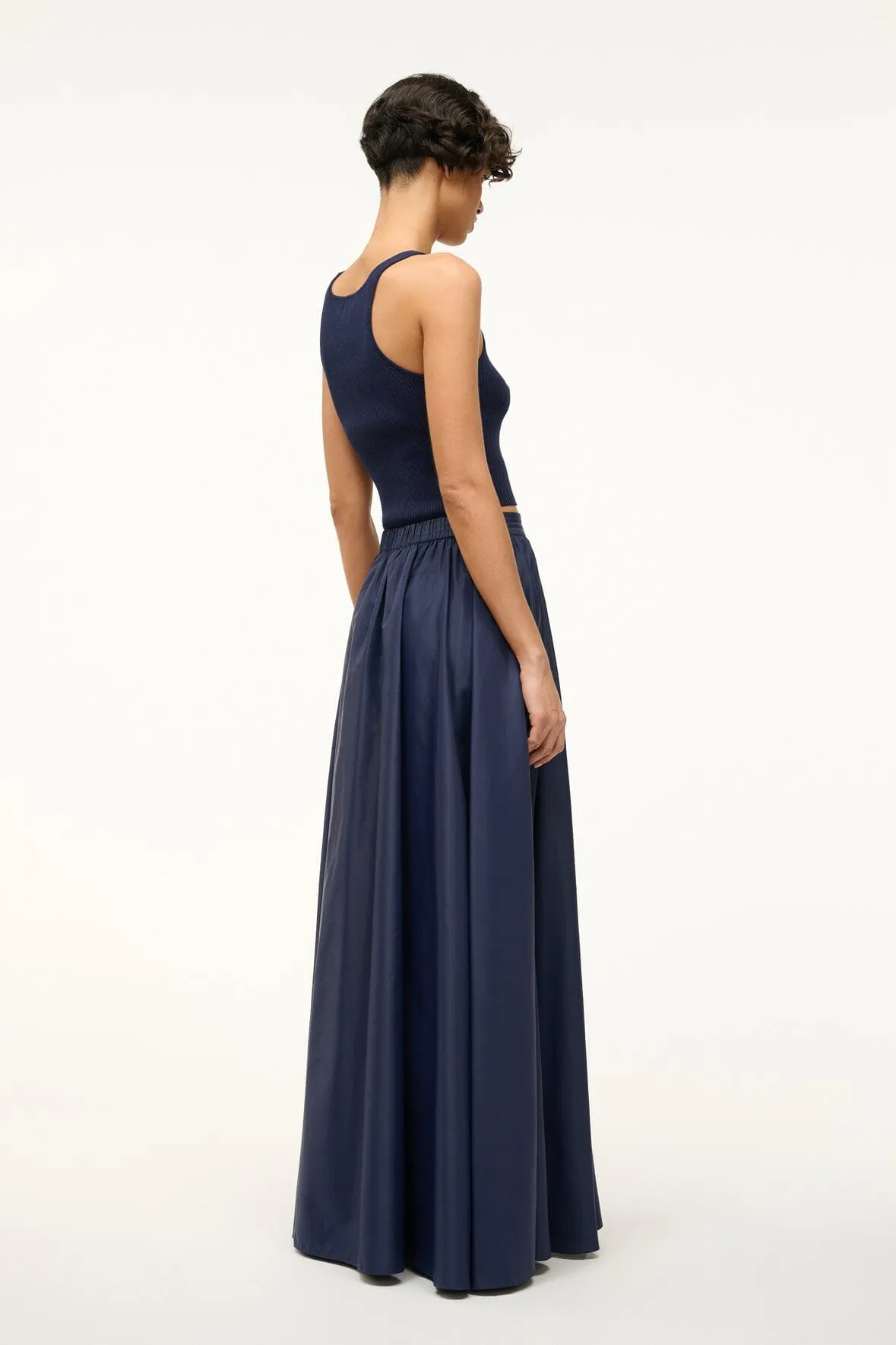MAXI EDEN SKIRT | NAVY sold by STAUD product image thumbnail 3