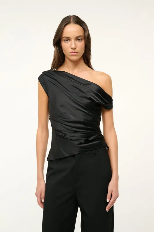 PHARE SILK TOP | BLACK sold by STAUD
