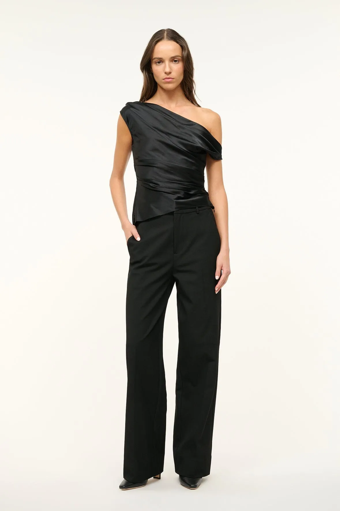 PHARE SILK TOP | BLACK sold by STAUD product image thumbnail 2